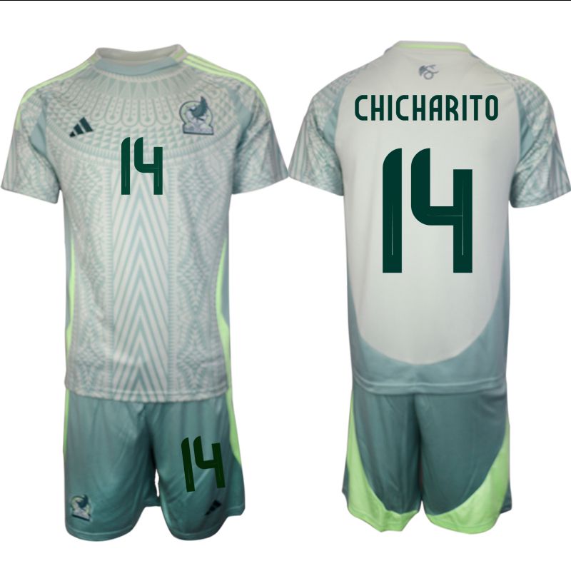 Men 2024-2025 Season Mexico away green #14 Soccer Jersey